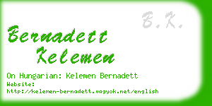 bernadett kelemen business card